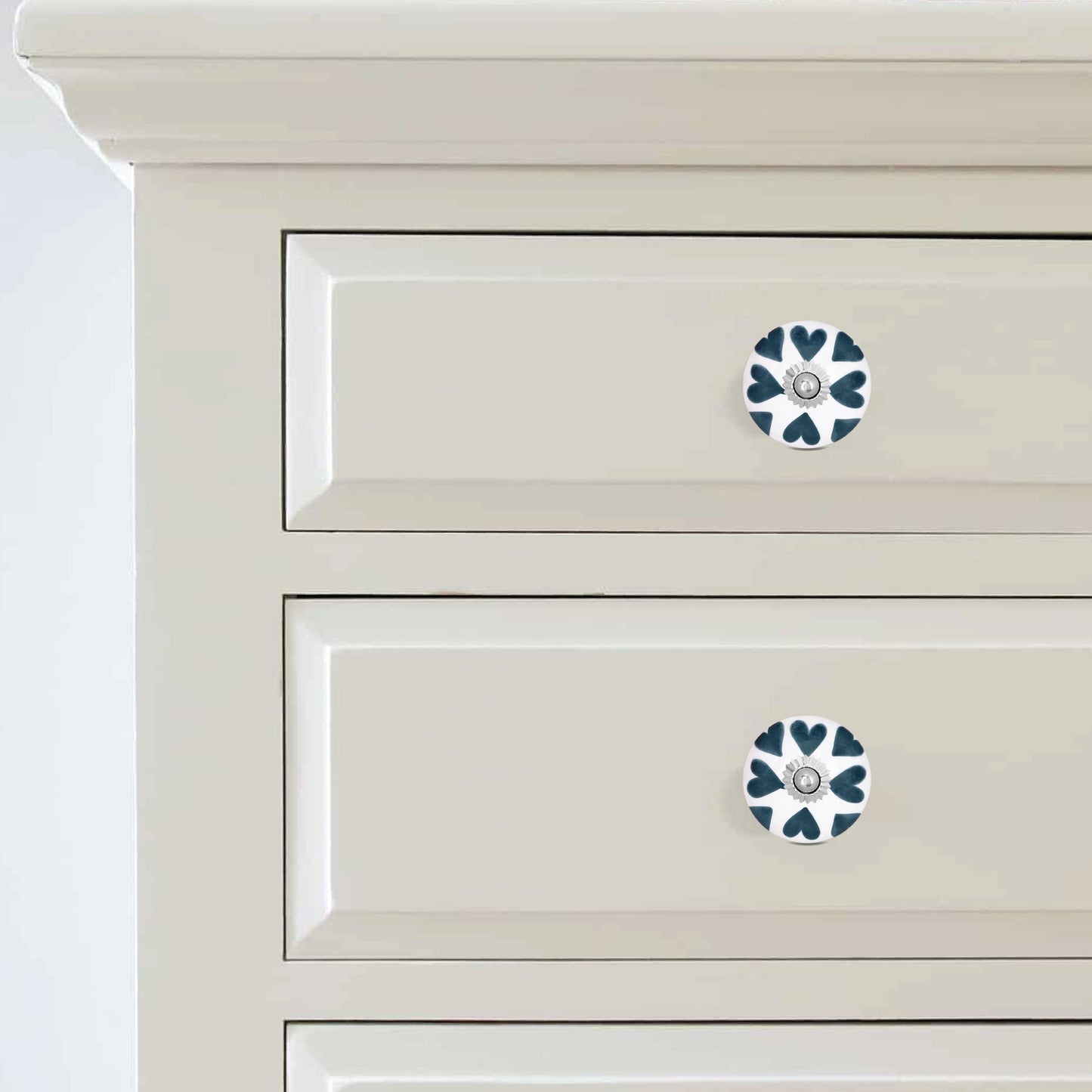 Handcrafted Shadow Heart-Shaped Drawer Knob | The Indian Aura