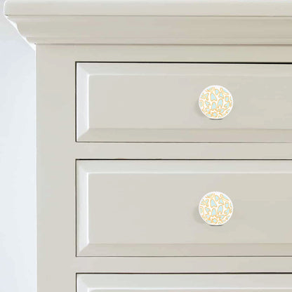 Handcrafted Sage Green & Gold Luxurious Drawer Knob | The Indian Aura