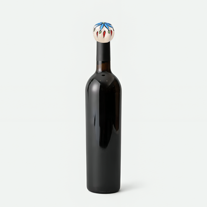 Ceramic Flower Design Wine Bottle Stopper | The Indian Aura