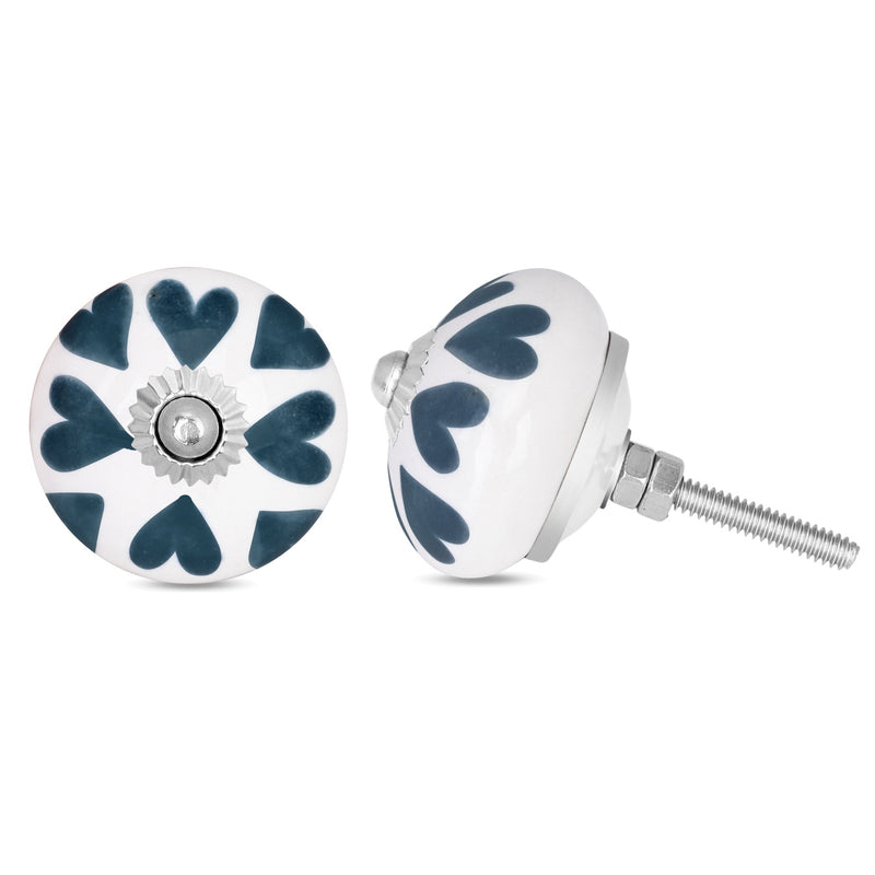 Handcrafted Shadow Heart-Shaped Drawer Knob | The Indian Aura