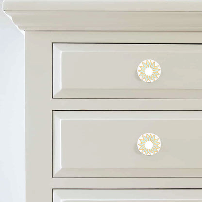 Hand-Painted Luxurious Sunflower Drawer Knob | The Indian Aura