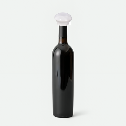 White Marble Design Ceramic Wine Bottle Stopper | The Indian Aura