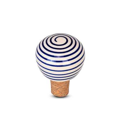 Ceramic Spiral Design Wine Bottle Stopper | The Indian Aura