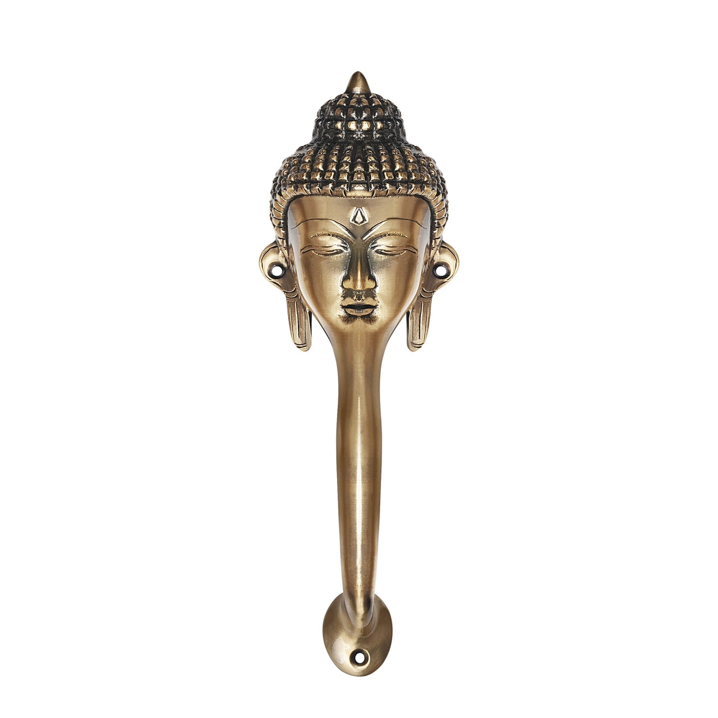 Decorative Buddha Face Brass Door Handle – Spiritual Gautam Buddha Design