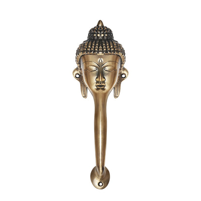 Decorative Buddha Face Brass Door Handle – Spiritual Gautam Buddha Design