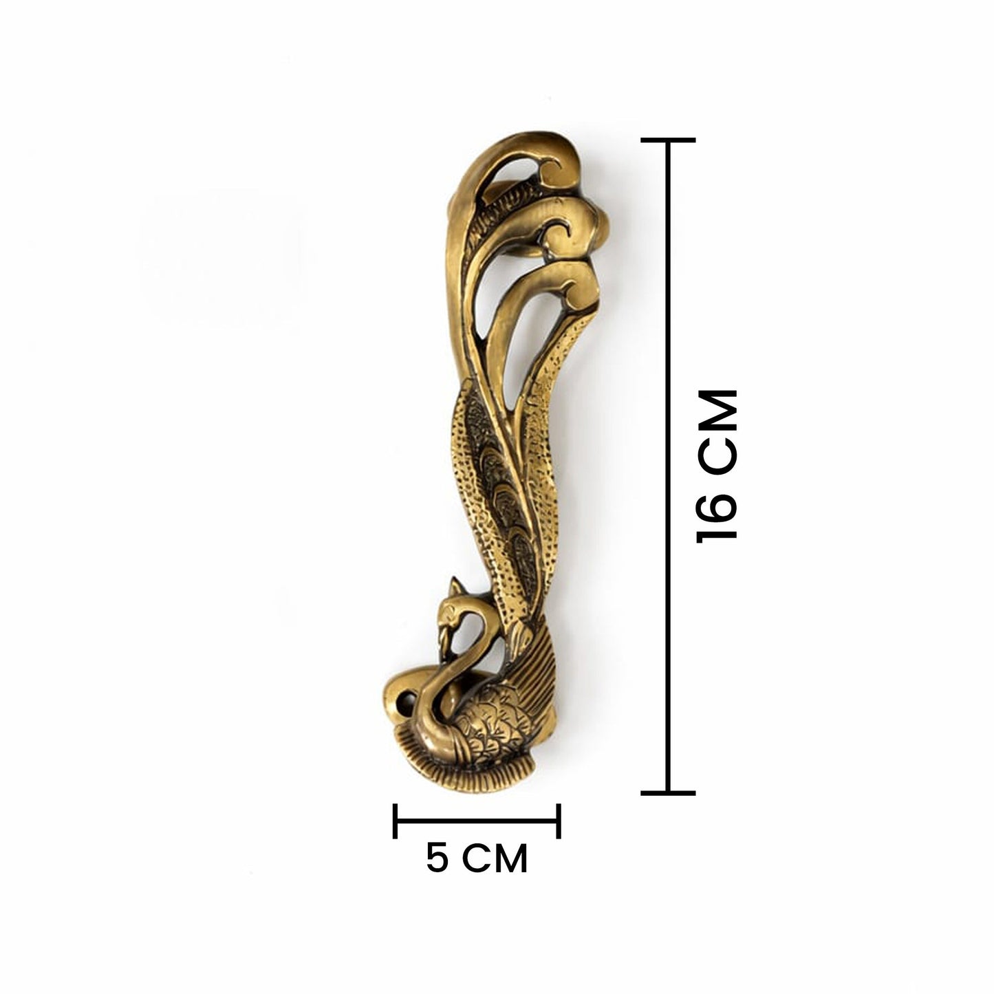 Antique Swan Brass Door Handle Set – Luxury Vintage | The Indian Aura