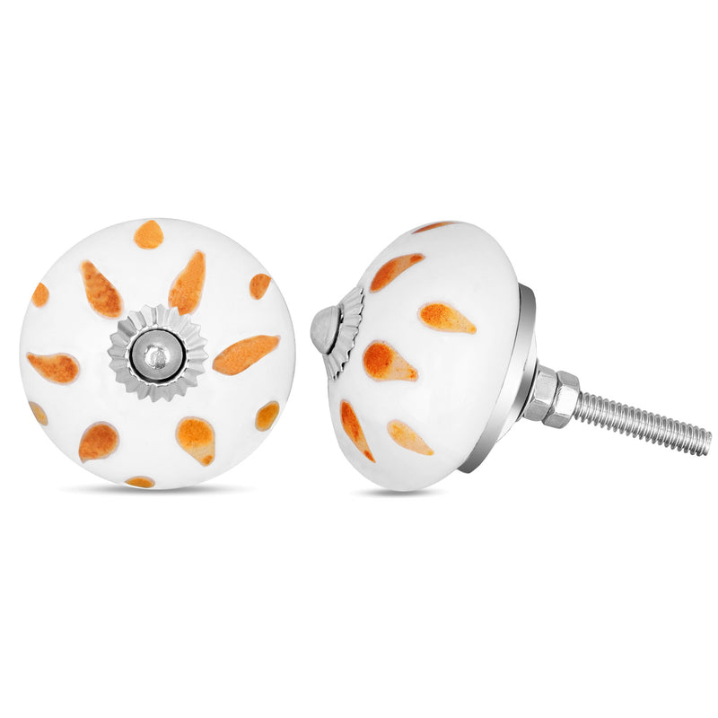 Handcrafted Camel Dot Ceramic Drawer Knob | The Indian Aura