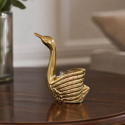 Swan Tealight Candle Holder Set for Home Decor & Dining Table (Pair) | The Indian Aura
