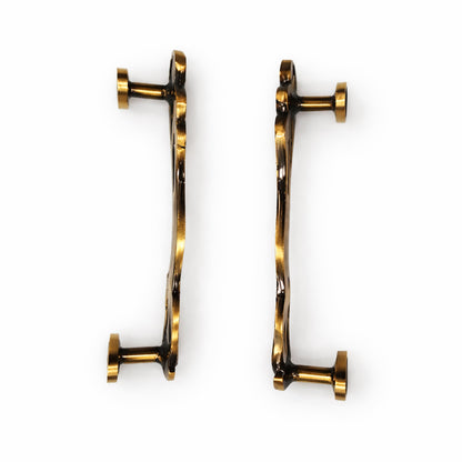 Antique Swan Brass Door Handle Set – Luxury Vintage | The Indian Aura
