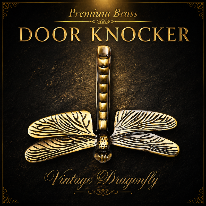 Vintage Dragonfly Brass Door Knocker for Main Door | The Indian Aura