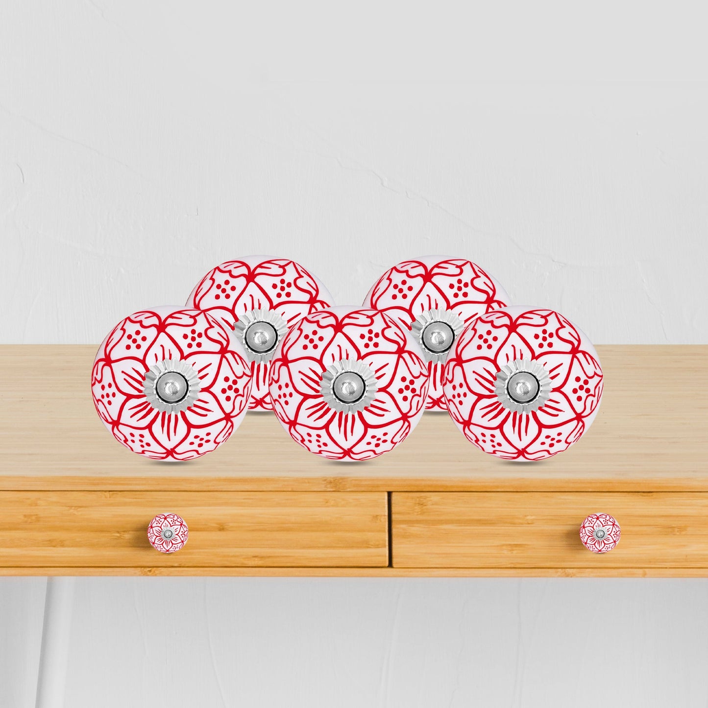 Handcrafted RosyTwist Floral Drawer Cabinet Knob | The Indian Aura