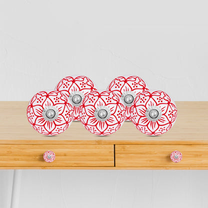 Handcrafted RosyTwist Floral Drawer Cabinet Knob | The Indian Aura