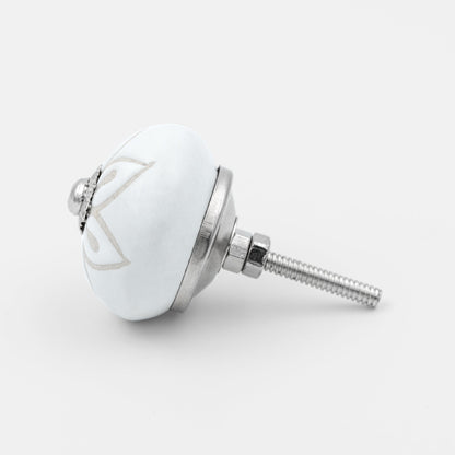 Tranquil Bloom Ceramic Floral Drawer Knob | The Indian Aura