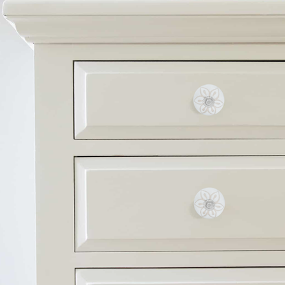 Tranquil Bloom Ceramic Floral Drawer Knob | The Indian Aura