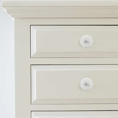 Hand-Painted Sleek Simplicity Round Ceramic Drawer Knob | The Indian Aura