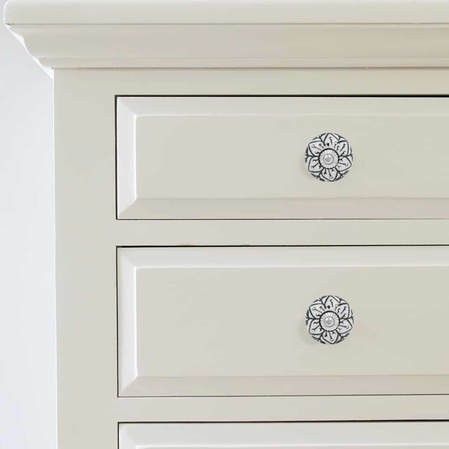Luxurious Blossoming Elegance Crystal Flower Drawer Knob | The Indian Aura